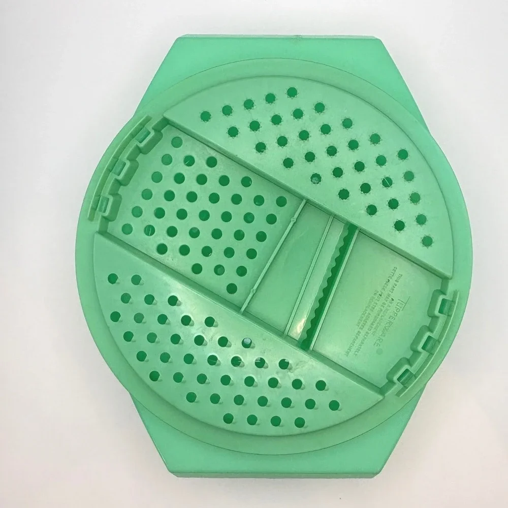 Vtg Tupperware Jadeite Green Cheese Grater Slicer Bowl Set 786 787 Cottagecore
